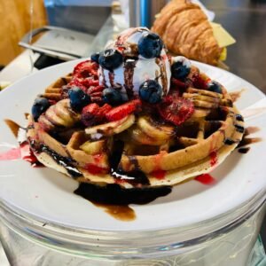 Mixed Berries Banana Fruit Waffle